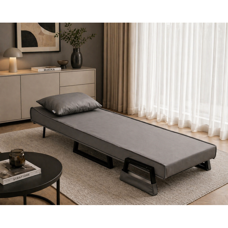 Makika Schlafsessel Schlafsofa Rio klappbar - in Grau – Bild 3