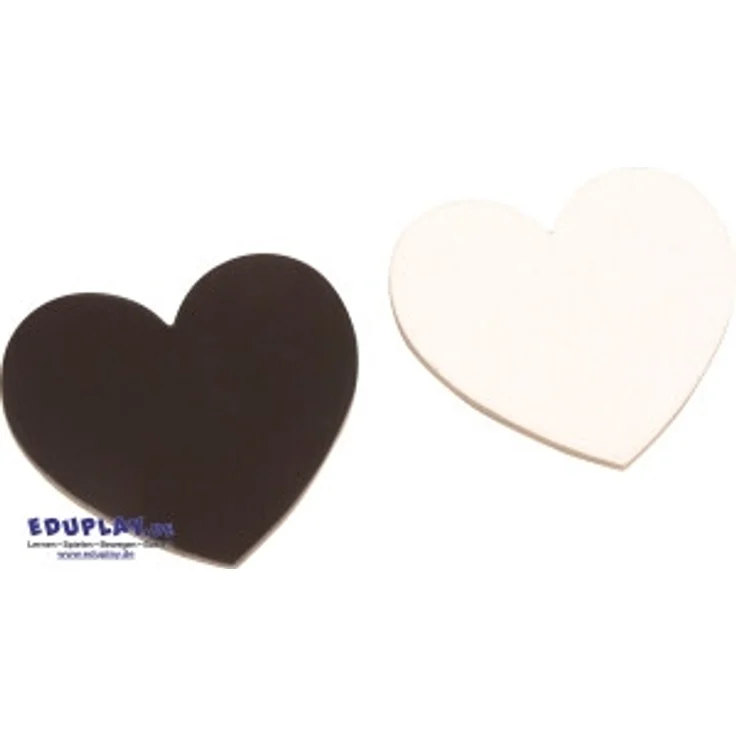 Magnet Leinwandherzen 7,5 cm, 12er Set
