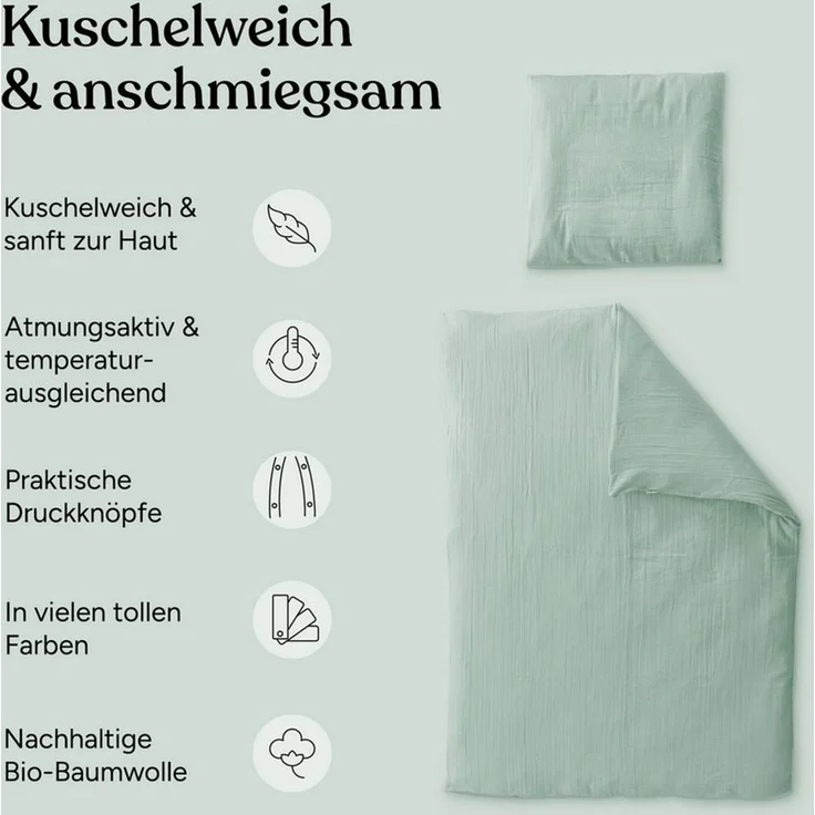 Ehrenkind Kinderbettwäsche Kinder Bettwäsche, 100% Bio-Baumwolle, Standard 100 by Oeko-TEX – Bild 1