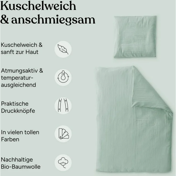 Ehrenkind Kinderbettwäsche Kinder Bettwäsche, 100% Bio-Baumwolle, Standard 100 by Oeko-TEX