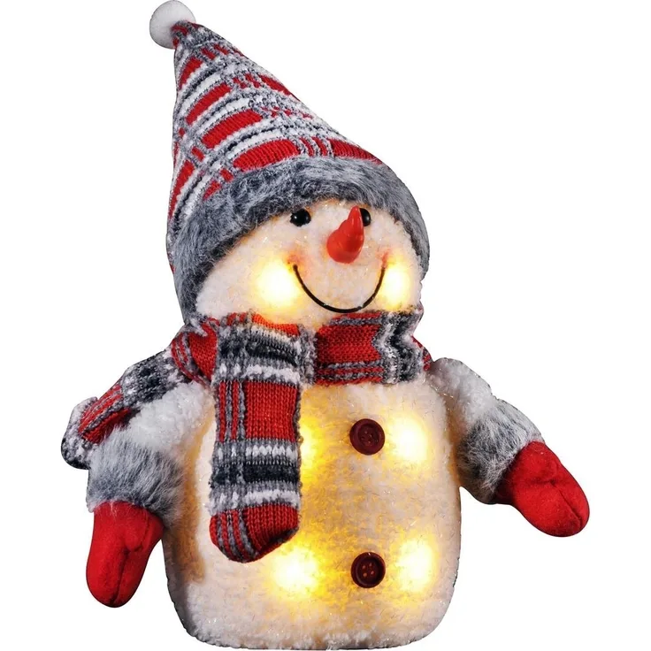 Bambelaa! LED Dekolicht Bambelaa LED Schneemann Weihnachtsdeko Innen ca 26cm batteriebetrieben