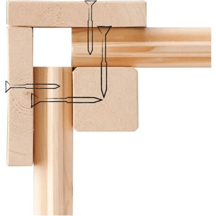 Gartenhaus Northeim 3 - 309x309 cm plus Anbaudach 3,30 m mit Rückwand, 38 mm Holz terragrau, Karibu – Bild 5