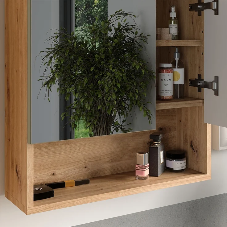 Spiegelschrank Irma Salbeigrün 54x55 cm Vicco – Bild 4
