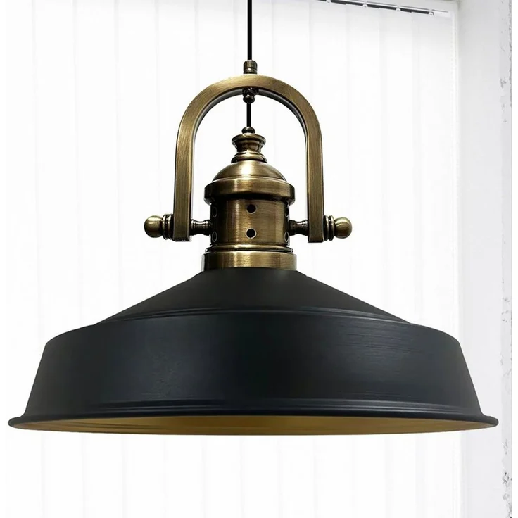 Bamyum Pendelleuchte Asletl Hängelampe Industrial aus Metall Ø41 cm, Pendelleuchte Esstisch, ohne Leuchtmittel – Bild 1