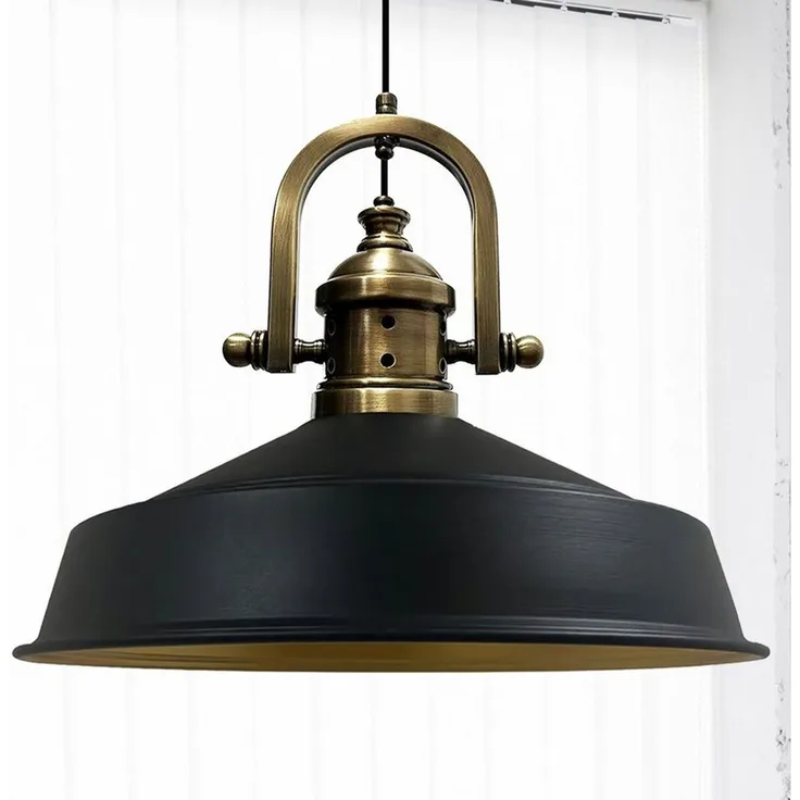 Bamyum Pendelleuchte Asletl Hängelampe Industrial aus Metall Ø41 cm, Pendelleuchte Esstisch, ohne Leuchtmittel