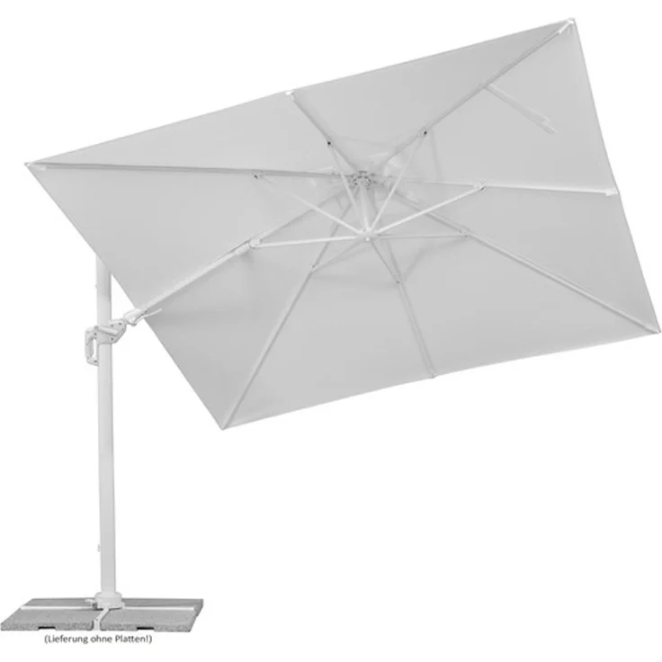 Schneider Schirme Ampelschirm, Rhodos Twist Bianco, Weiß / Weiß, 3x3 m – Bild 7