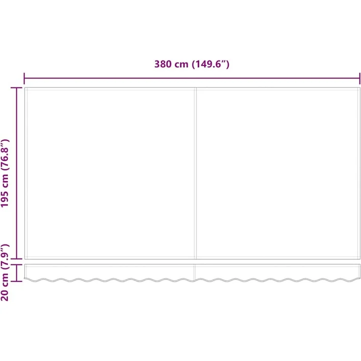 vidaXL Markisenrahmen Mehrfarbig 400 x 200 cm 3329829 – Bild 11
