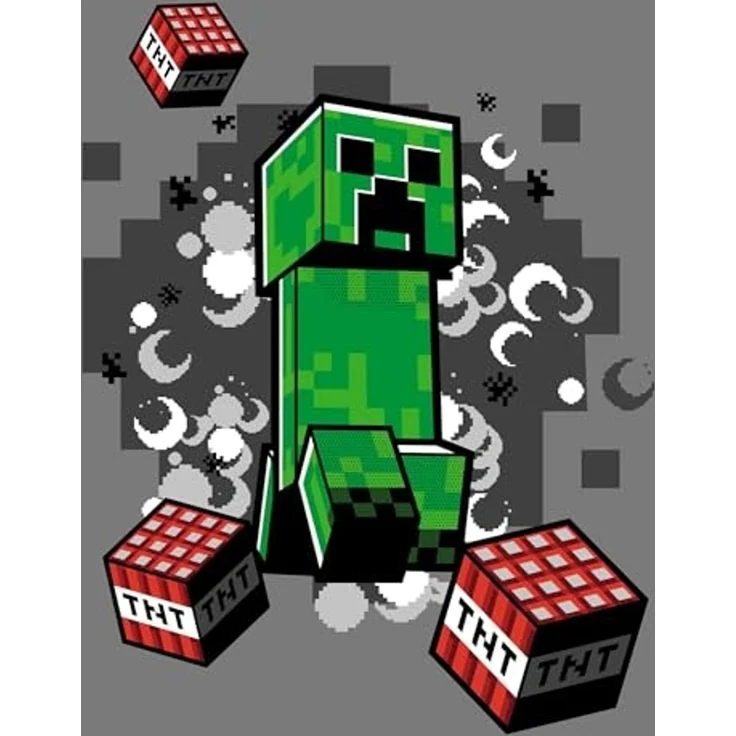 Minecraft Flanell Blanket 130x160 cm – Kuscheldecke für Kinderzimmer und Gamer – Bild 1