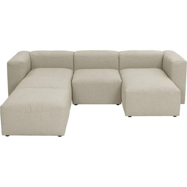 Wohnlandschaft 4 Kattrina Flachgewebe creme