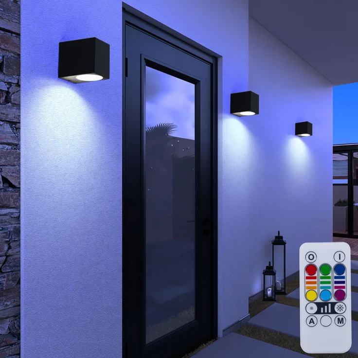 3er Set RGB LED Down Leuchten für Außenwände VT-7651 – Bild 2