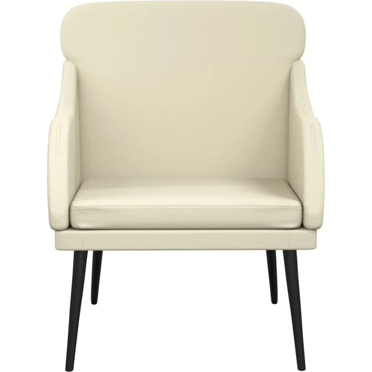 Sessel wohnzimmer, Relaxsessel Creme 63x76x80 cm Kunstleder – Bild 3