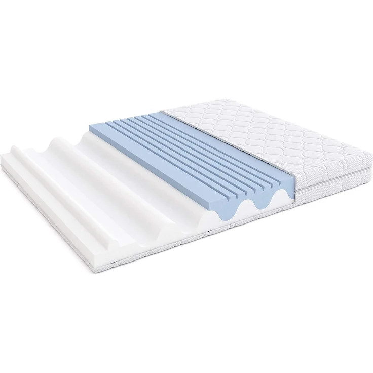 Amazon Basics Hochelastische Wendematratze, MittelFest (H3) und Fest (H4), 140 x 200 x 20 cm, Weiß – Bild 1