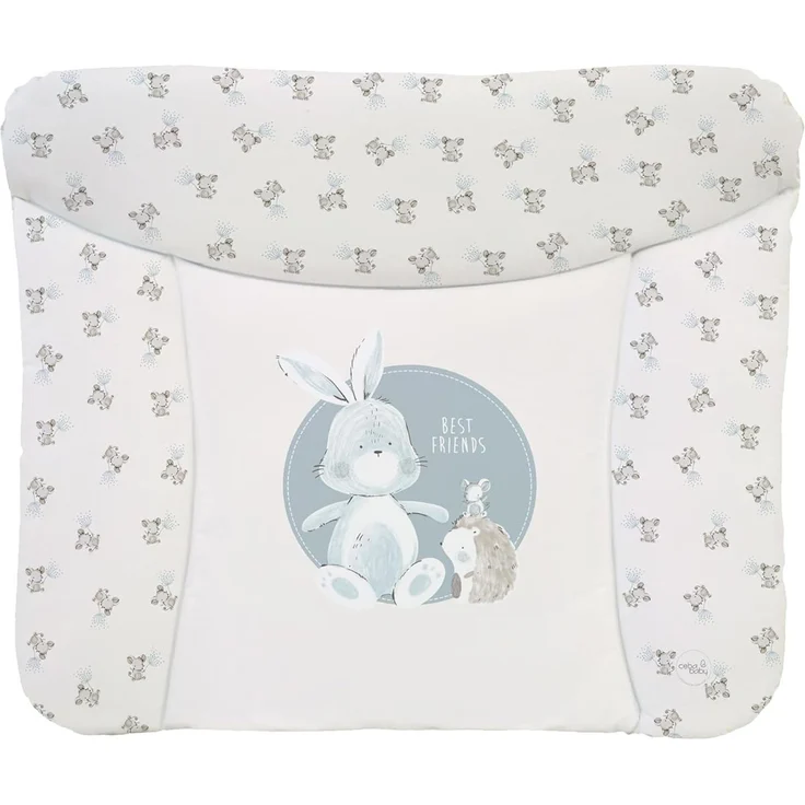 Ceba Baby® weiche Wickelauflage 75x72 cm - Doppelseitige Baby Wickelunterlage - Wickeltischauflage für Junge und Mädchen - Wasserdicht, abwaschbar - OEKO-TEX - Made in EU - Freunde – Bild 1