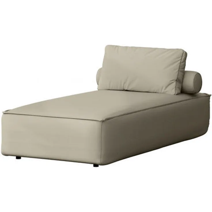 Kaiser Möbel Gartenchaiselongue Malibu, Beige, Holz, 90x73x194 cm, UV-resistentes Stoffkissen, antibakteriell, wasserdicht