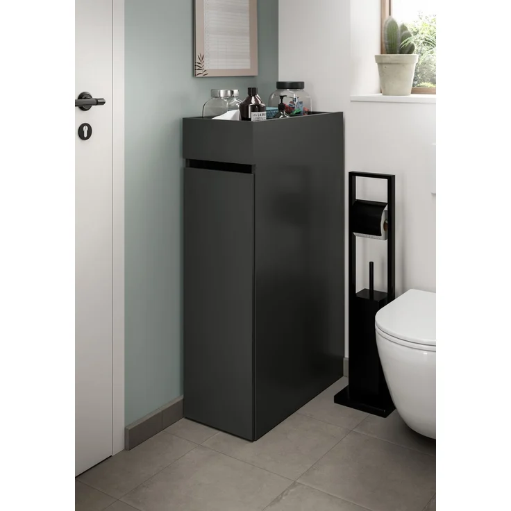 Anstellregal (B/H/T: 29x101x60 cm) in anthrazit Nachbildung – Bild 5