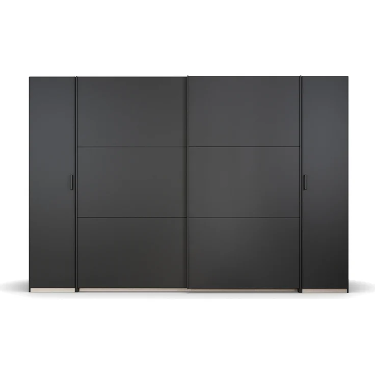 rauch Kleiderschrank, Dreh- und Schwebetürenschrank KRONACH, 4-türig, Grau metallic, 311 x 210 x 59 cm – Bild 2