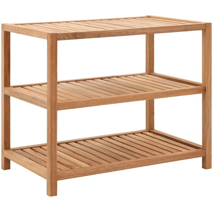 Badregal | Badezimmer Regal Massivholz Walnuss 65x40x55 cm