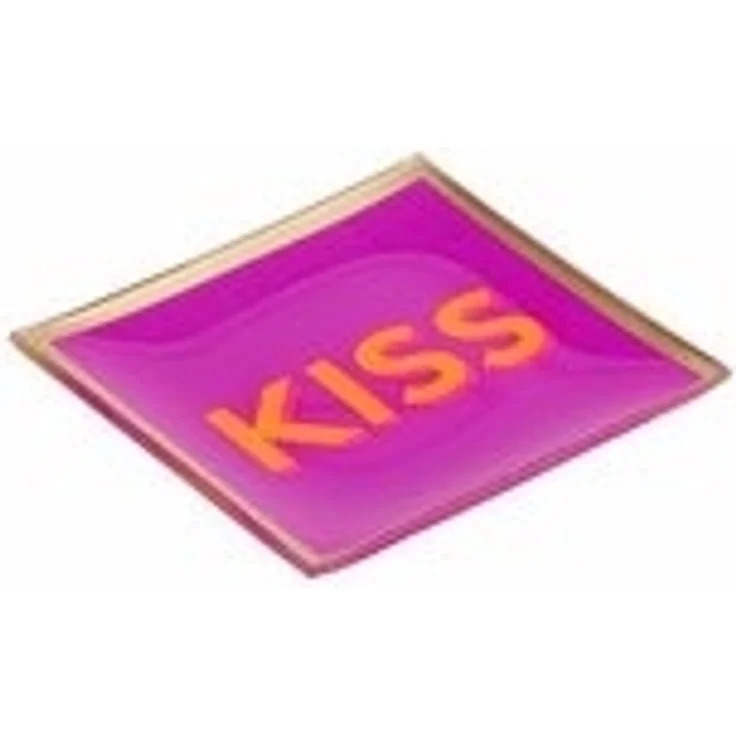 Giftcompany Glasteller "Love Plates" Kiss Dekoteller 10x10cm Fuchsia 1088103015 – Bild 4