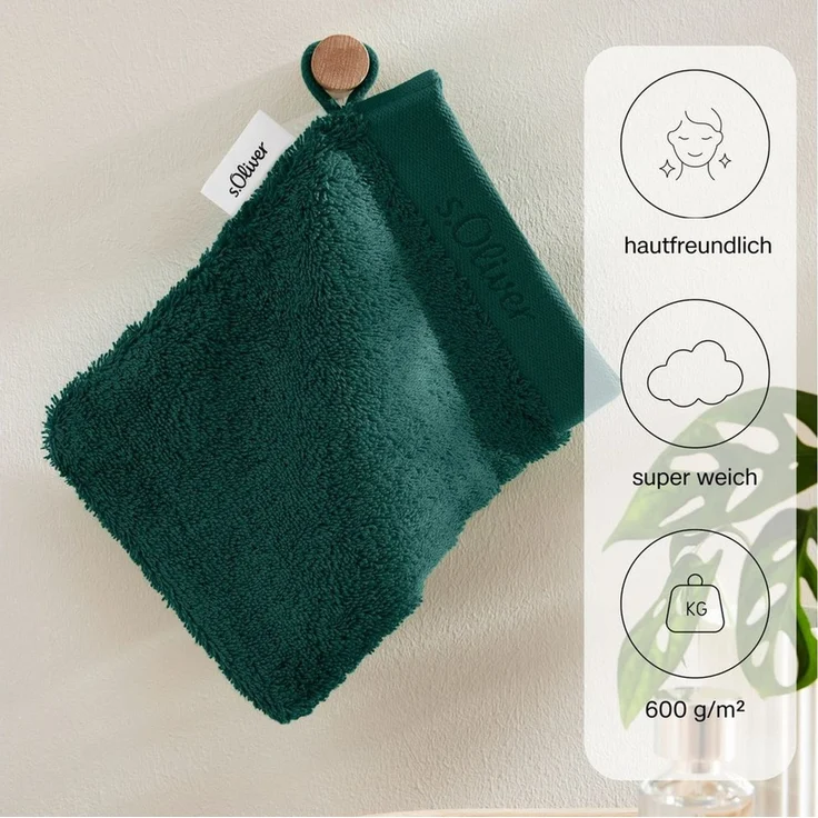 s.Oliver Waschhandschuh s.Oliver, Premium Qualität, 600 gr/m², auch als Sets erhältlich, Walkfrottier (1-St), große Farbauswahl, auch als Duschtuch, Handtuch, Gästetuch – Bild 2
