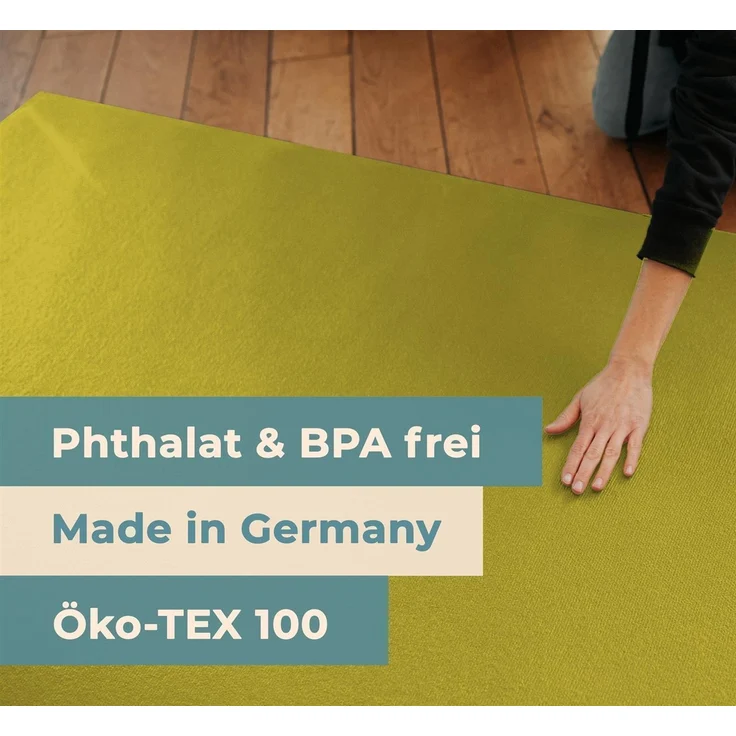 Runde Krabbelmatte SanoSoft "made in Germany" - Öko-Tex 100 Mangogelb 160 cm – Bild 2