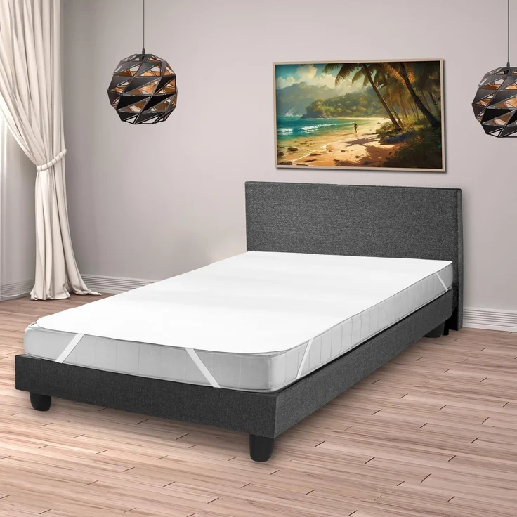 Sleezzz Vital wasserdichter Molton Matratzenschutz Fixspann 140 x 200 cm, Matratzenschoner aus 100% Baumwolle in weiß – Bild 6