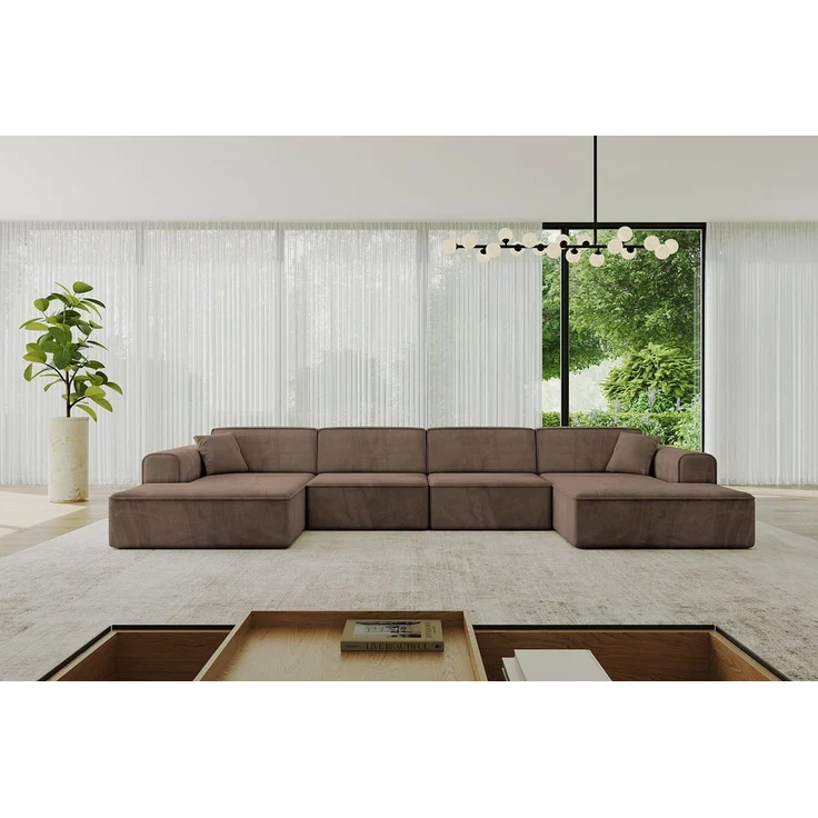 ALTDECOR Wohnlandschaft IREA-U2-v3, Sofa Praktische Bequeme Funktionsecke Couch U-Form Eckcouch, Corner Sofa U-Form Vielseitige Sofa Wohnlandschaft Wohnzimmer – Bild 1