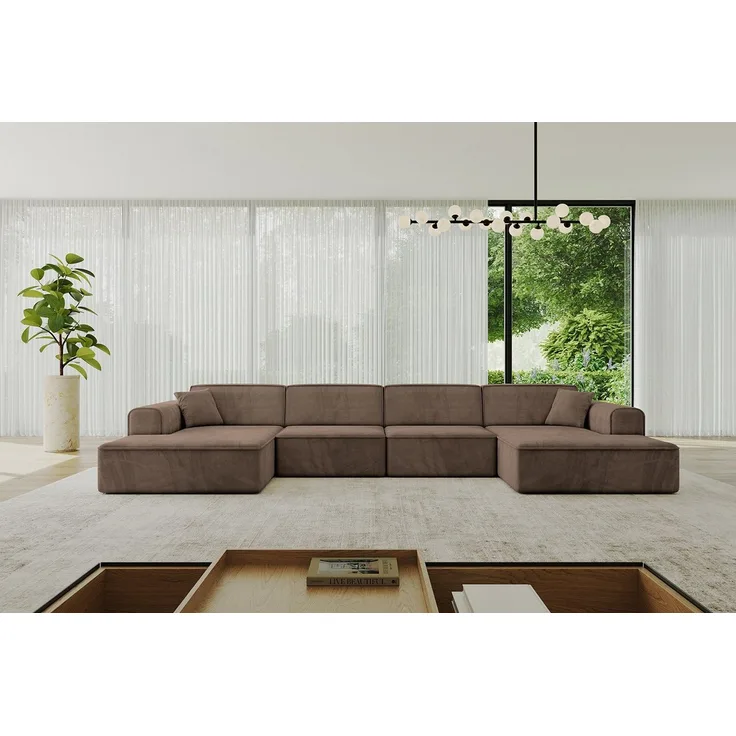 ALTDECOR Wohnlandschaft IREA-U2-v3, Sofa Praktische Bequeme Funktionsecke Couch U-Form Eckcouch, Corner Sofa U-Form Vielseitige Sofa Wohnlandschaft Wohnzimmer