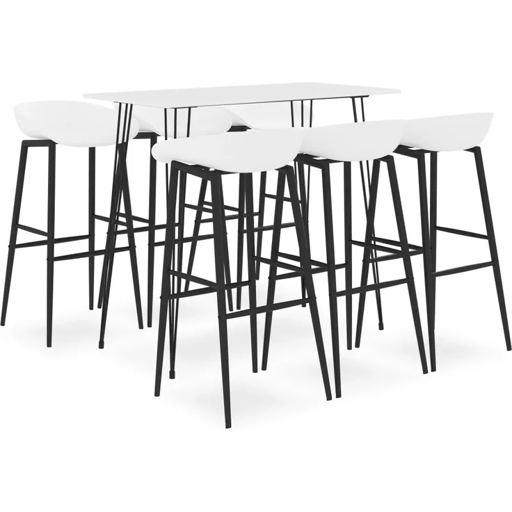 vidaXL 7-tlg. Bar-Set Weiß 3057424