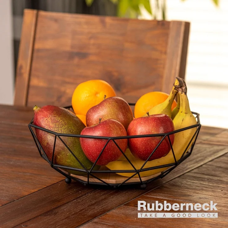 Rubberneck Obstkorb Deko Schale Obstschale Metall 28x10 Aufbewahrung Dekoschale – Bild 5