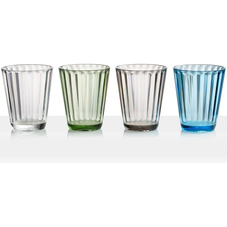 BRUNNER Glas Camping Glas 4er Set Trinkglas Jazz, 100% Polycarbonat, Reise Wasser Gläser Bruchfest 300 ml – Bild 1