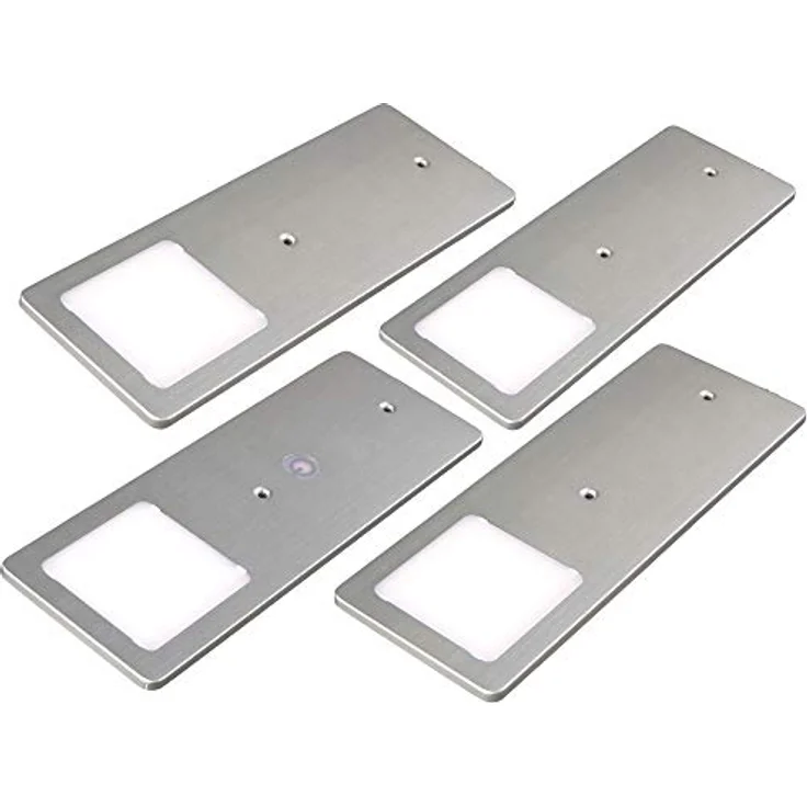 kalb LED Unterbauleuchte Silber 5W - sehr flache Küchenleuchte mit Touch-Dimmfunktion, 4er Set neutralweiß, neutralweiss – Bild 2