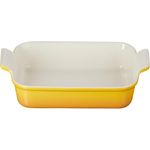 Le Creuset Rechteckige Auflaufform Tradition aus Steinzeug, 26 cm, 2.4 Liter, Nectar,