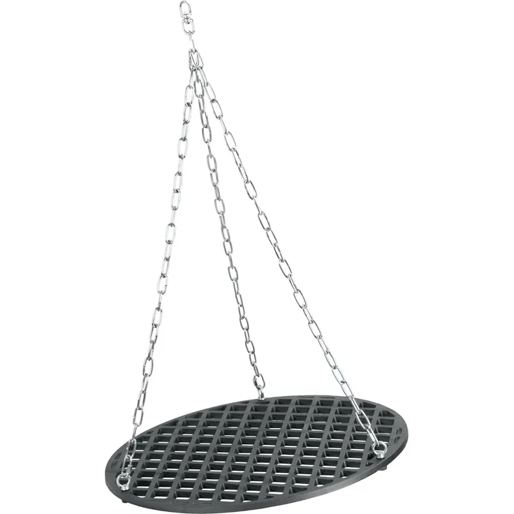 BBQ-Toro Grillrost Gusseisen Grillrost Ø 54 cm, Grillrost mit Seilaufhängung, Aufhängungen lassen sich bei Bedarf einfach entfernen – Bild 1