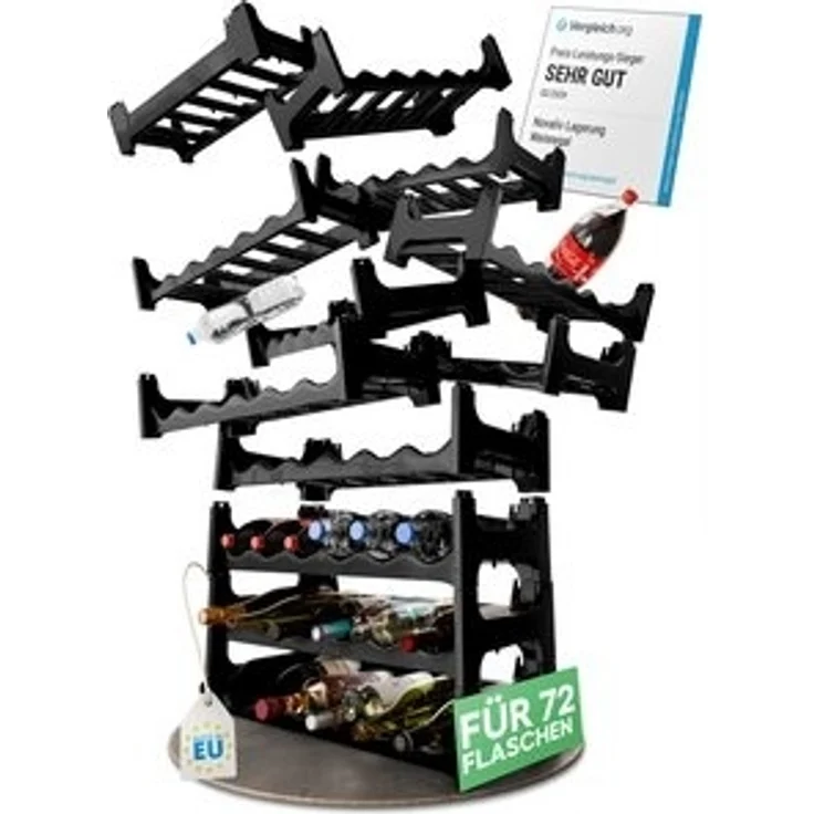 Novaliv Regal -, Spar-Set 12-tlg, Stapelbar,platzsparend, erweiterbar – Bild 6