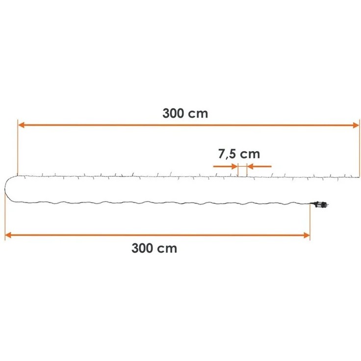 Spetebo LED-Lichterkette Weihnachts Lichterkette warm weiß - 40 LED / 3 m, 40-flammig, Garten Deko Beleuchtung für Außen und Innen – Bild 4