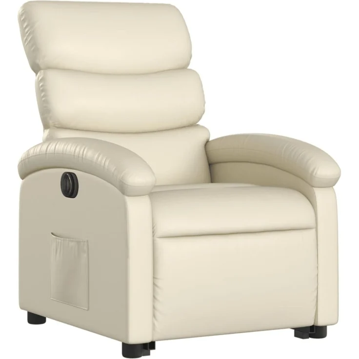 vidaXL Relaxsessel mit Aufstehhilfe Elektrisch Creme Kunstleder 3204055 – Bild 8
