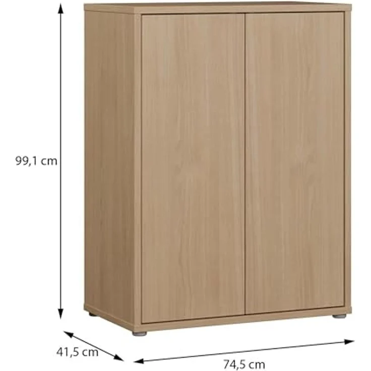 FORTE Kommode Alice Springs. Kommode, 2 Türen, B/H/T 74,5/99,1/41,5 cm, Türen grifflos, Push to open – Bild 5