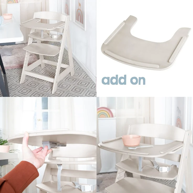 roba Treppenhochstuhl 'Sit Up Flex' - Sitzhöhe max. 55 cm & min 42,5 cm - Natur / Grau – Bild 8