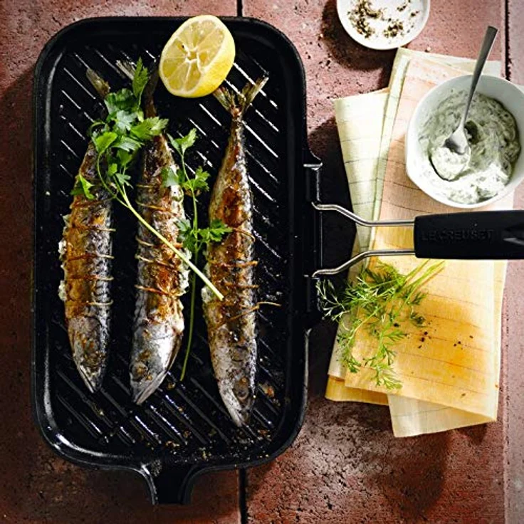 Steakgrillpfanne Rechteckig Schwarz Gusseisen Le Creuset - GasBackofen geeignet – Bild 9