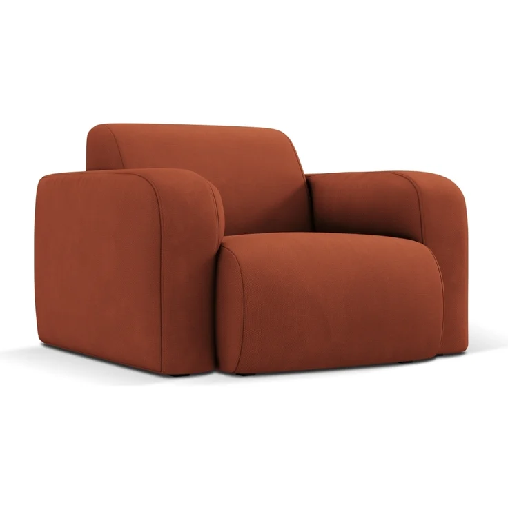Micadoni Sessel Molino Strukturierter Stoff Orange – Bild 2