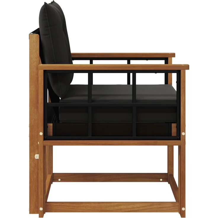 vidaXL 2 Stück Outdoor-Sofagarnitur Massives Akazienholz und Textilene 3436304 – Bild 5