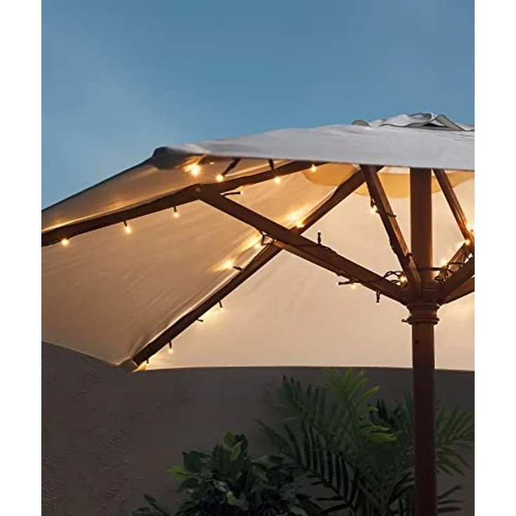 Lights4fun LED-Lichterkette 80er LED Lichterkette Sonnenschirmbeleuchtung – Bild 1