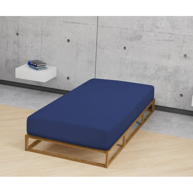 Castell Jersey-Stretch-Spannbetttuch, Dunkelblau, 1x 140x200 cm - 160x200 cm, 90x200 cm – Bild 3