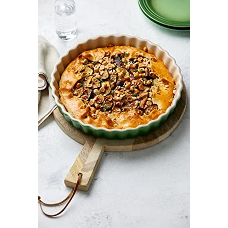 Le Creuset Tarteform Bamboo, 28 cm keramik mit geriffelter Seitenwand für perfekte Backergebnisse – Bild 5