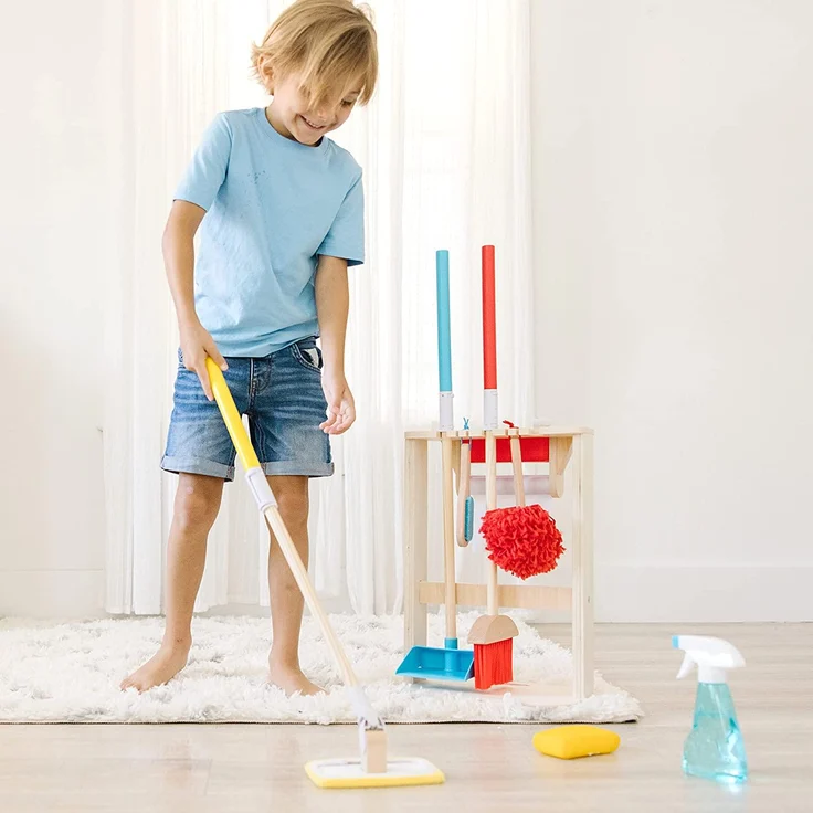 Melissa & Doug Deluxe Reinigungsspielset Funkeln & Glänzen | Holzspielzeug | Kinderspielzeug reinigen | Rollenspielzeug | 3+ | Geschenk für Jungen oder Mädchen | FSC-zertifizierte Materialien – Bild 2