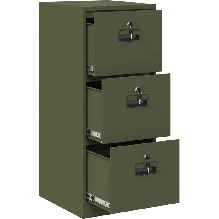 vidaXL Aktenschrank Olive Grün 44 x 50 x 106,5 cm Kaltgewalzter Stahl 891602 – Bild 6