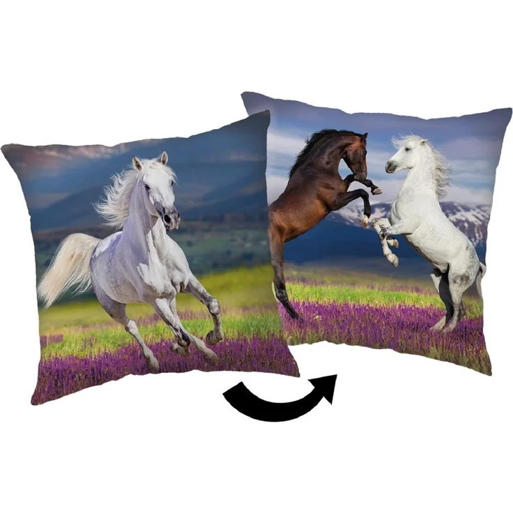 Horse Kopfkissen (1 Stück) Premium Dekokissen mit beidseitigem Digitaldruck – Bild 3