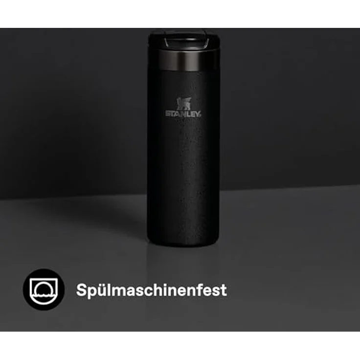 Stanley 1913 Aerolight Transit Thermobecher 0.47L - Hält 6 Stunden Heiß - Spülmaschinenfest - Kaffeebecher To Go Auslaufsicher - Kompatibel Mit Gängigen Pkw-Getränkehalterungen - Black Moon – Bild 6