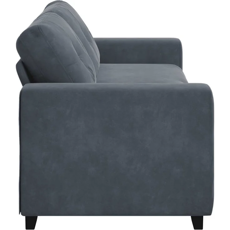 vidaXL 3-Sitzer-Sofa Dunkelgrau 220x78x80 cm Samt 4105135 – Bild 5