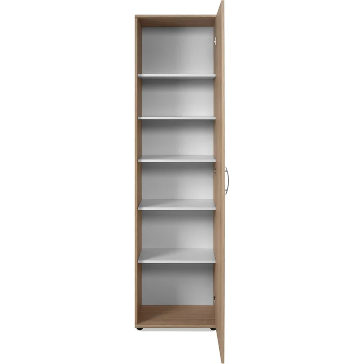 Garderobenschrank >Andy< 1 Tür, 5 Böden, in Sonoma Eiche Dekor - 50x187x34cm (BxHxT) – Bild 4